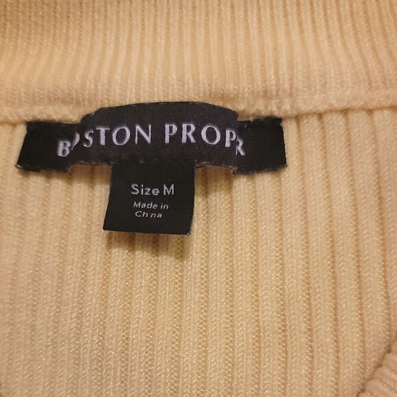 Boston Proper Yellow Ribbed Sweater - Picture 7 of 8